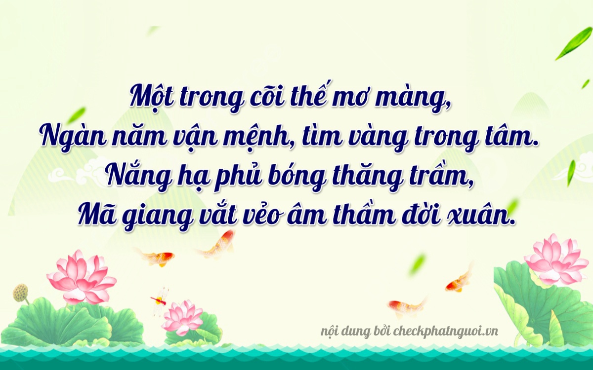 Bài thơ ý nghĩa cho <b>biển số 67AH-10171</b> tại website checkphatnguoi.vn