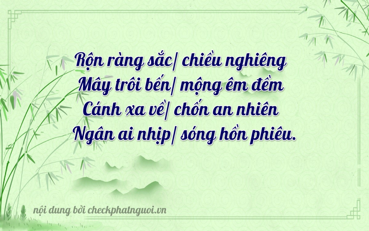 Bài thơ ý nghĩa cho <b>biển số 67AH-17868</b> tại website checkphatnguoi.vn