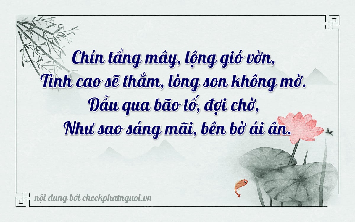 Bài thơ ý nghĩa cho <b>biển số 67AK-09098</b> tại website checkphatnguoi.vn