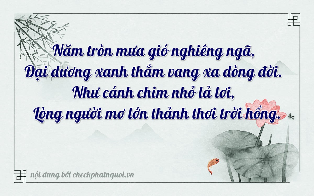 Bài thơ ý nghĩa cho <b>biển số 67AK-15234</b> tại website checkphatnguoi.vn