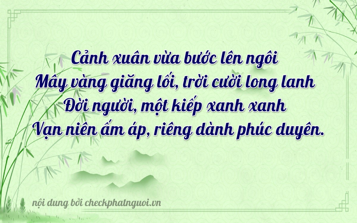 Bài thơ ý nghĩa cho <b>biển số 67AK-16843</b> tại website checkphatnguoi.vn