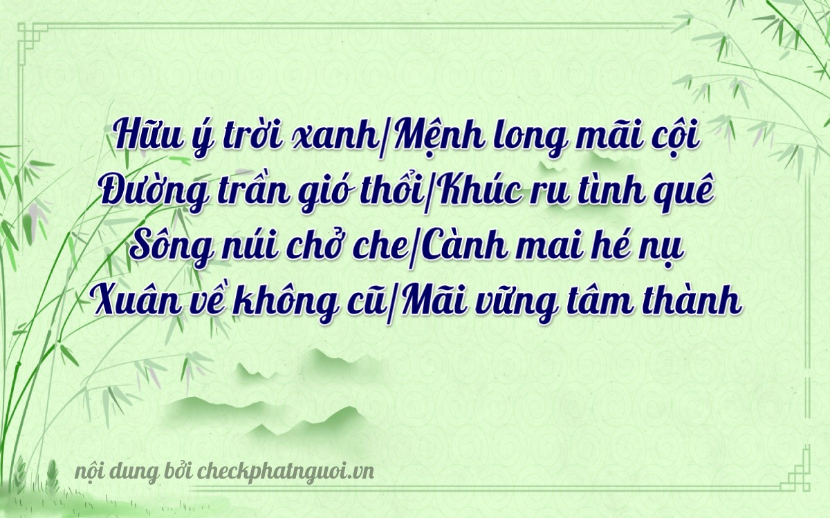 Bài thơ ý nghĩa cho <b>biển số 67AK-18021</b> tại website checkphatnguoi.vn