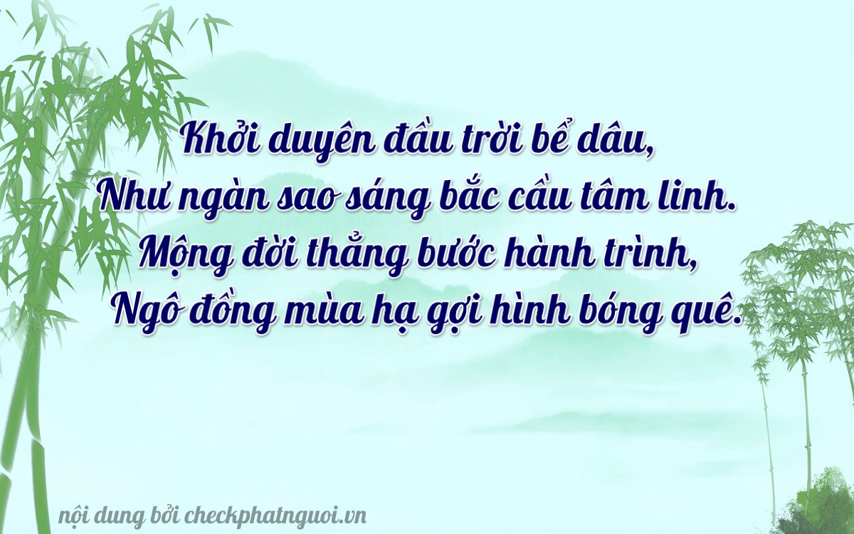 Bài thơ ý nghĩa cho <b>biển số 67AM-01142</b> tại website checkphatnguoi.vn