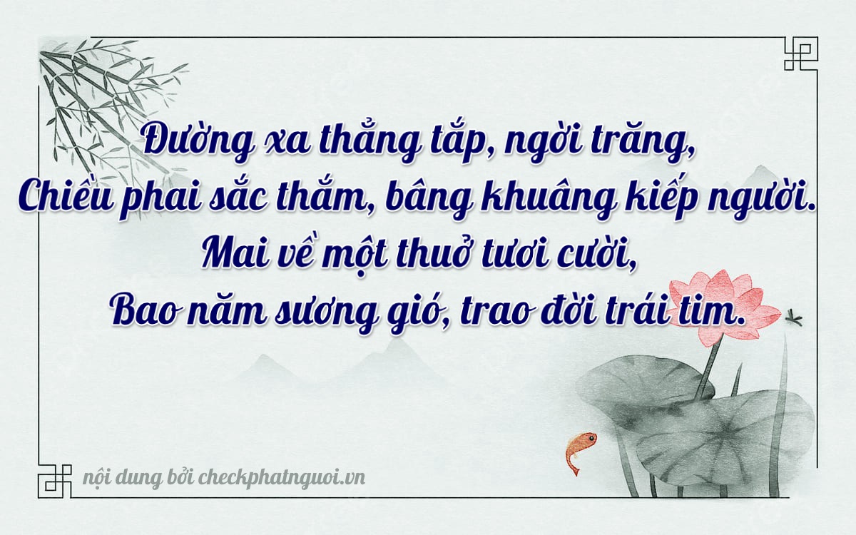 Bài thơ ý nghĩa cho <b>biển số 67AM-14800</b> tại website checkphatnguoi.vn