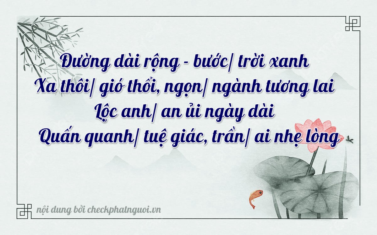 Bài thơ ý nghĩa cho <b>biển số 67AN-09417</b> tại website checkphatnguoi.vn