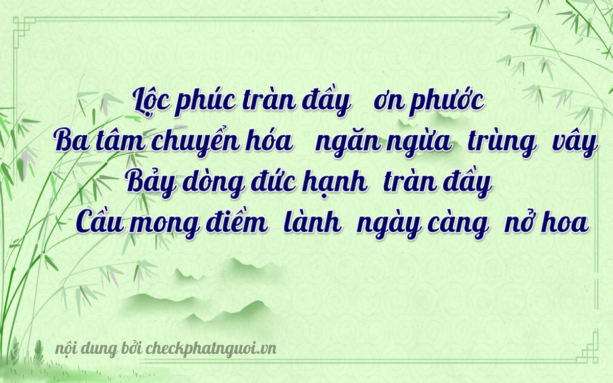 Bài thơ ý nghĩa cho <b>biển số 67AN-12357</b> tại website checkphatnguoi.vn