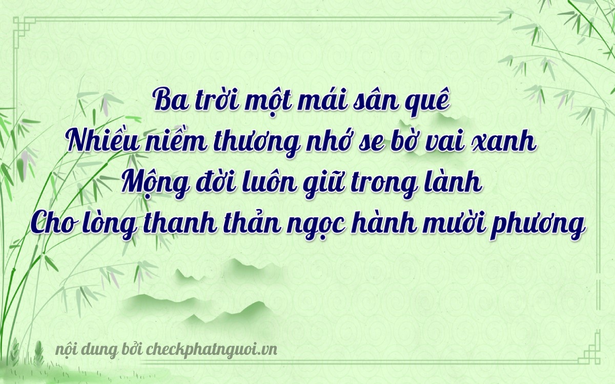 Bài thơ ý nghĩa cho <b>biển số 67B1-30713</b> tại website checkphatnguoi.vn