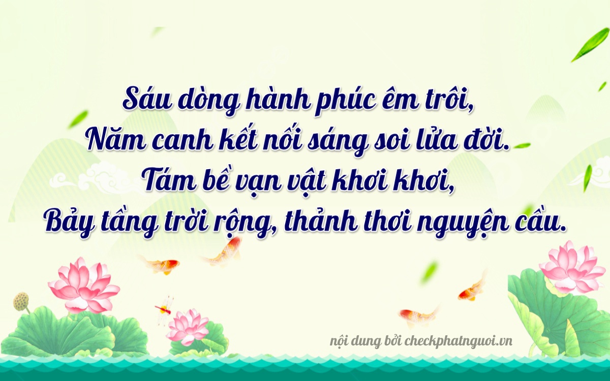 Bài thơ ý nghĩa cho <b>biển số 67B1-65387</b> tại website checkphatnguoi.vn