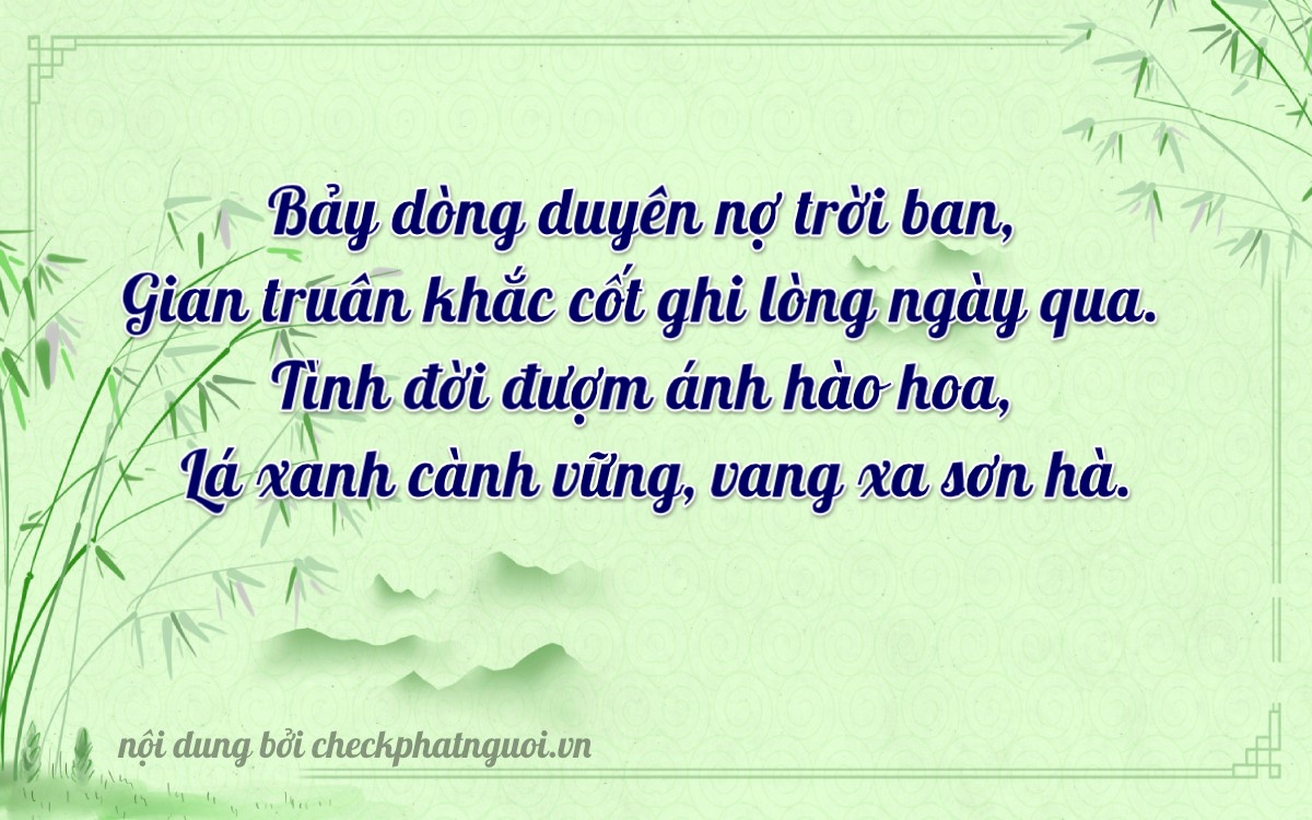 Bài thơ ý nghĩa cho <b>biển số 67B1-67026</b> tại website checkphatnguoi.vn
