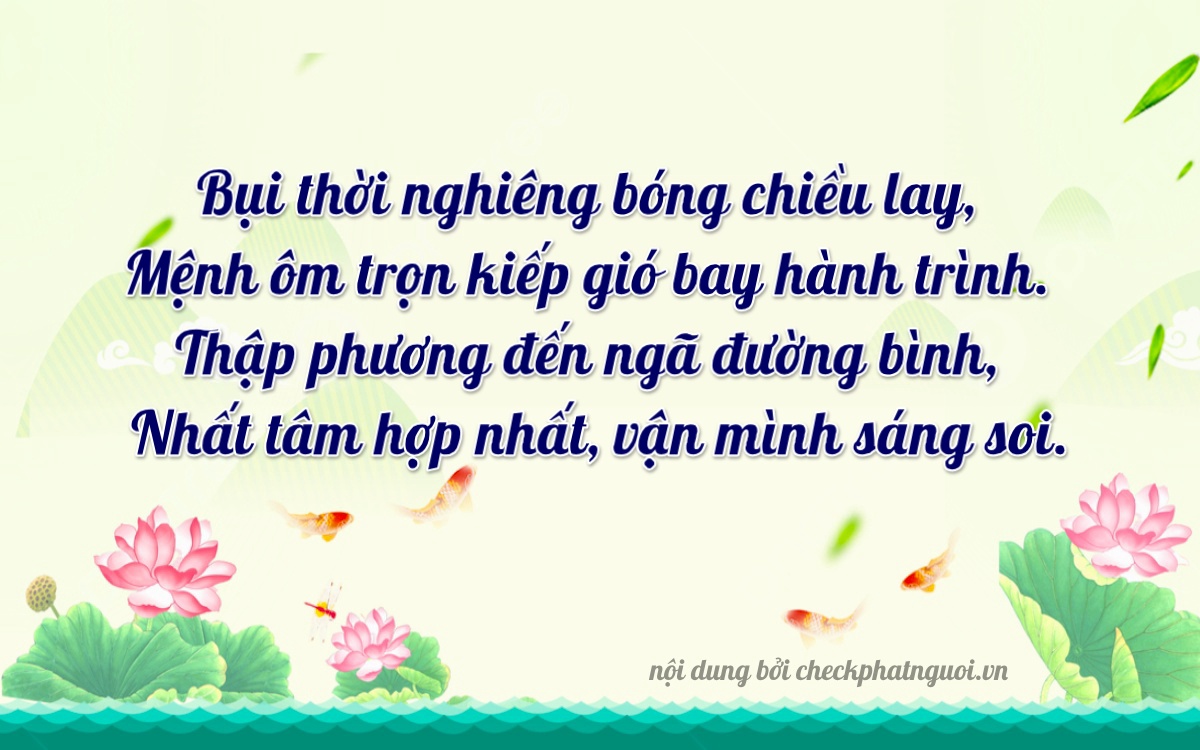 Bài thơ ý nghĩa cho <b>biển số 67B1-69111</b> tại website checkphatnguoi.vn