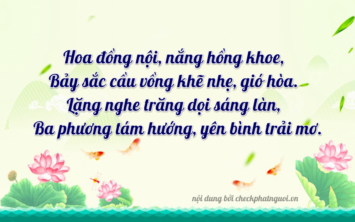 Bài thơ ý nghĩa cho <b>biển số 67B1-84733</b> tại website checkphatnguoi.vn