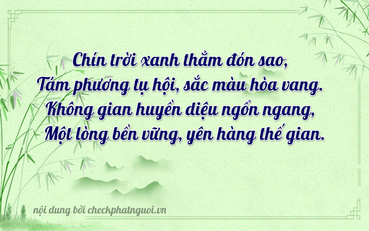 Bài thơ ý nghĩa cho <b>biển số 67B1-98091</b> tại website checkphatnguoi.vn
