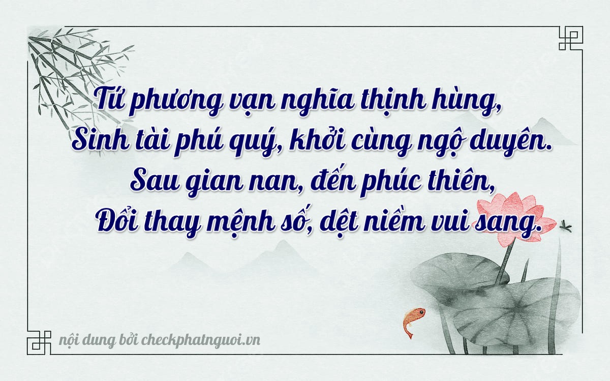 Bài thơ ý nghĩa cho <b>biển số 67B2-04566</b> tại website checkphatnguoi.vn