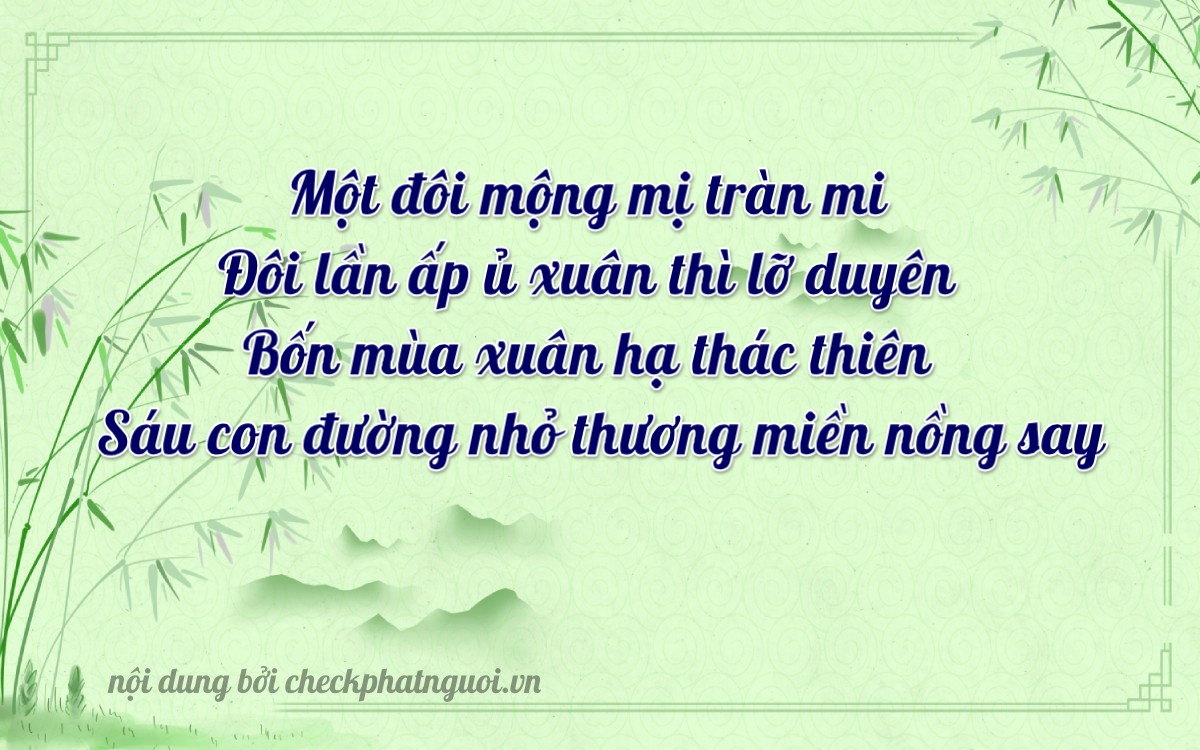 Bài thơ ý nghĩa cho <b>biển số 67B2-11146</b> tại website checkphatnguoi.vn