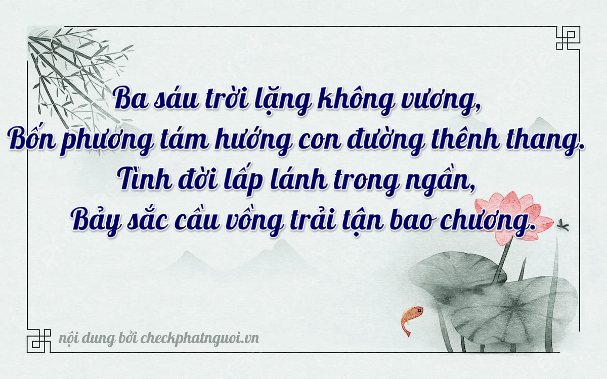 Bài thơ ý nghĩa cho <b>biển số 67B2-36473</b> tại website checkphatnguoi.vn