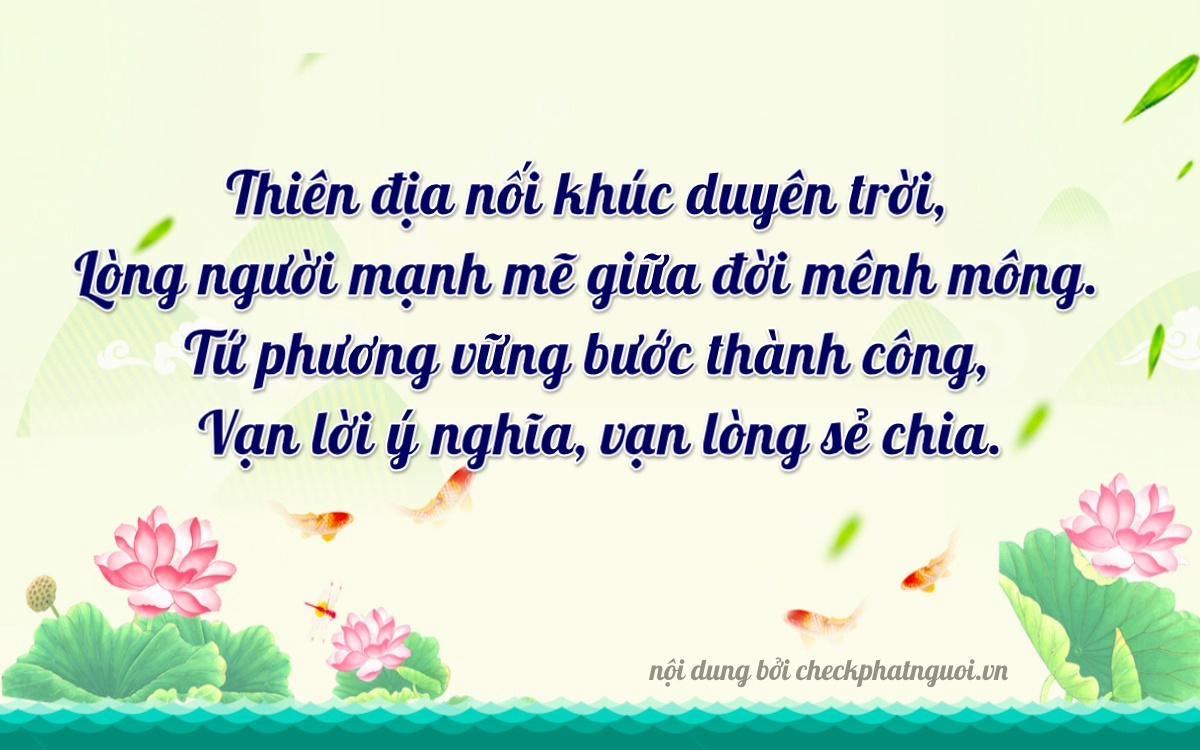 Bài thơ ý nghĩa cho <b>biển số 67B2-43014</b> tại website checkphatnguoi.vn