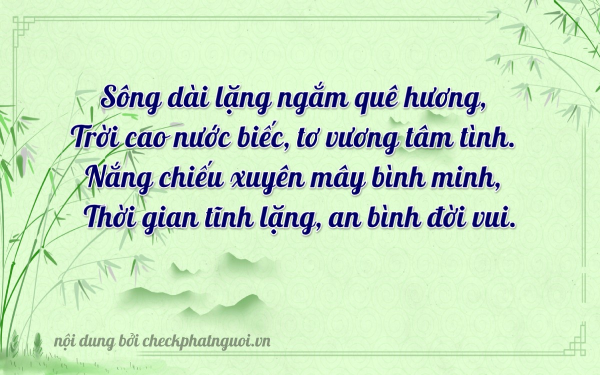 Bài thơ ý nghĩa cho <b>biển số 67B2-46442</b> tại website checkphatnguoi.vn