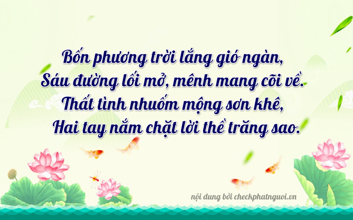 Bài thơ ý nghĩa cho <b>biển số 67B2-83762</b> tại website checkphatnguoi.vn