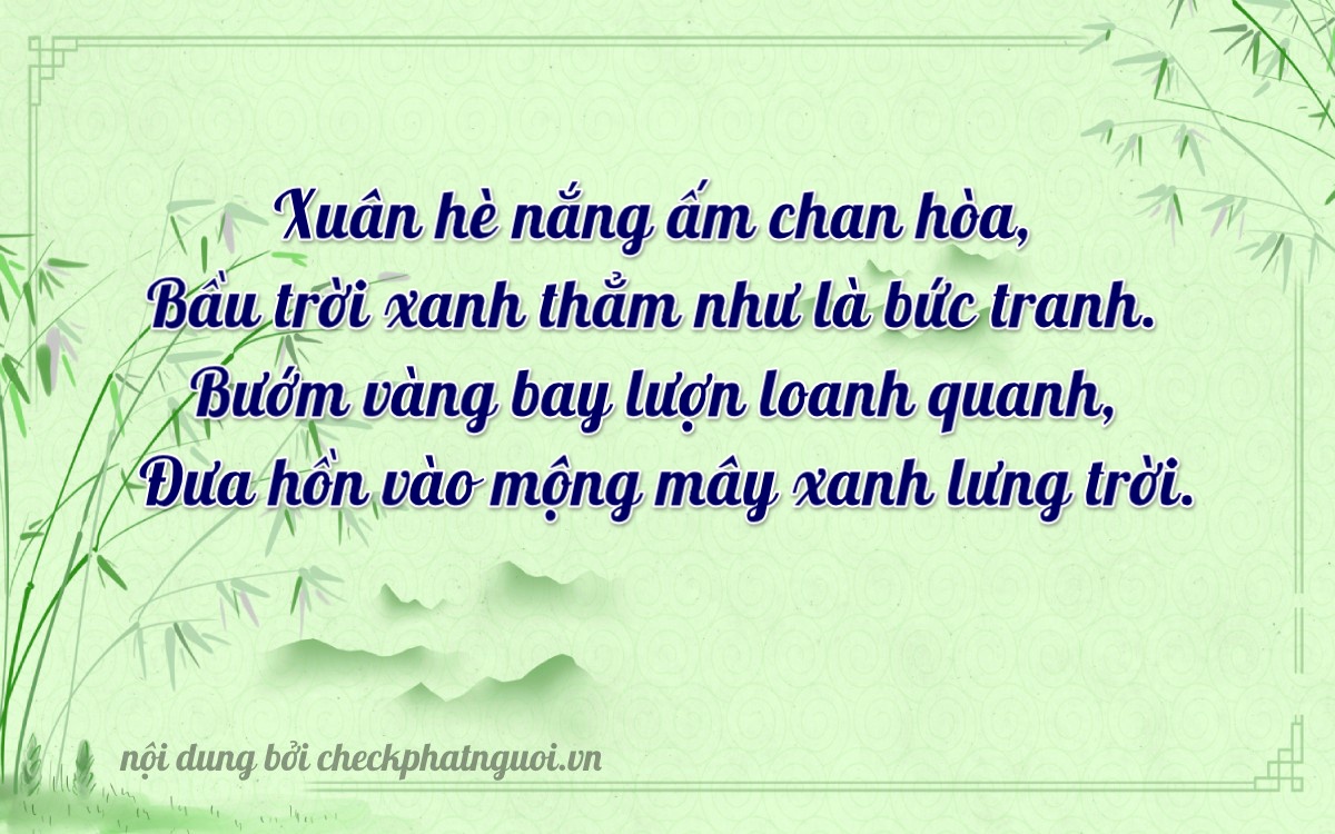 Bài thơ ý nghĩa cho <b>biển số 67C-02740</b> tại website checkphatnguoi.vn