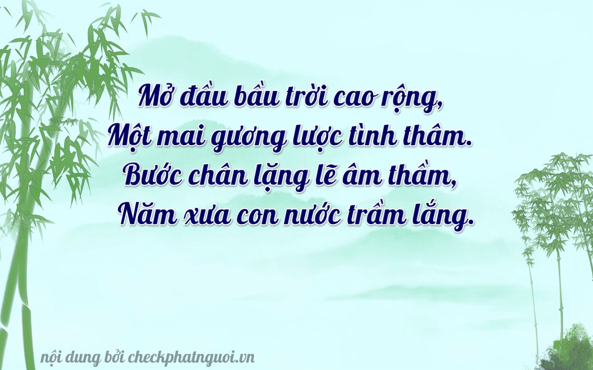 Bài thơ ý nghĩa cho <b>biển số 67C1-01445</b> tại website checkphatnguoi.vn