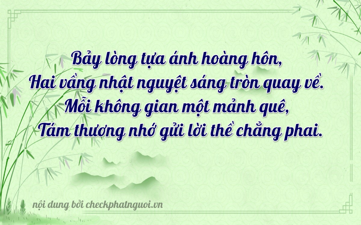 Bài thơ ý nghĩa cho <b>biển số 67C1-72080</b> tại website checkphatnguoi.vn