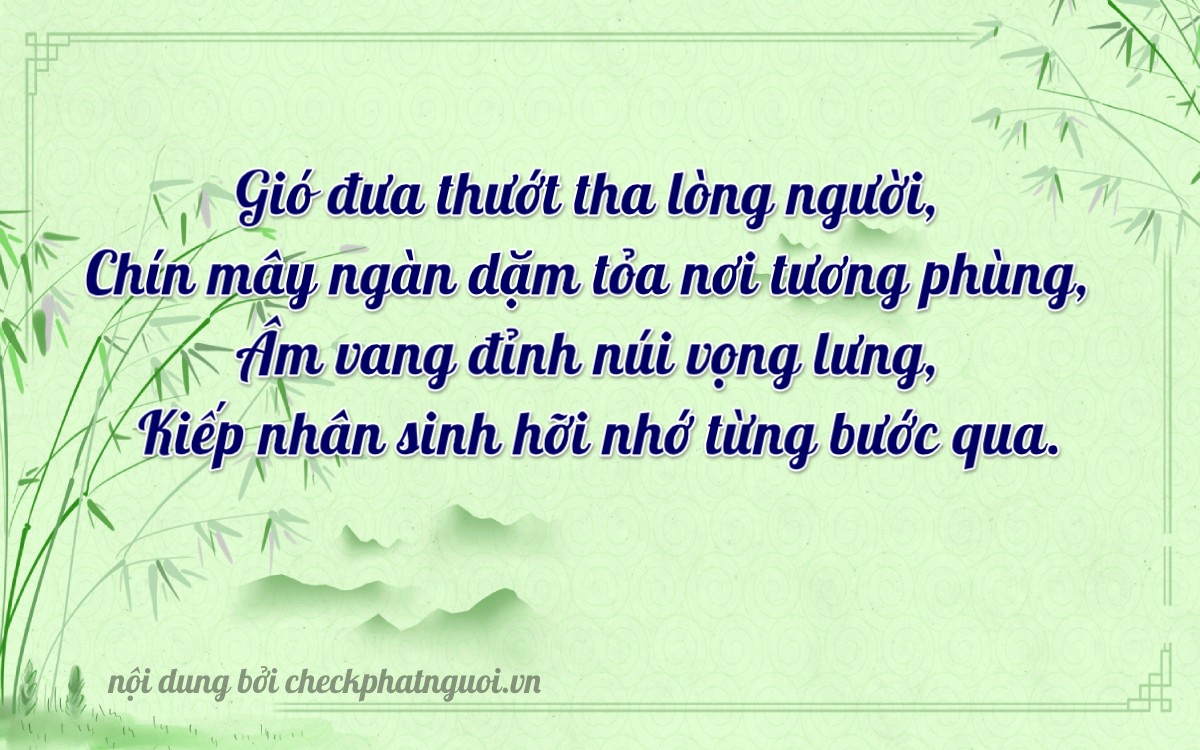 Bài thơ ý nghĩa cho <b>biển số 67D-00939</b> tại website checkphatnguoi.vn
