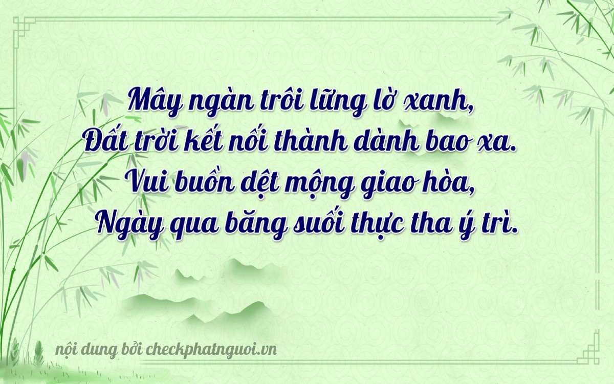 Bài thơ ý nghĩa cho <b>biển số 67D1-82288</b> tại website checkphatnguoi.vn