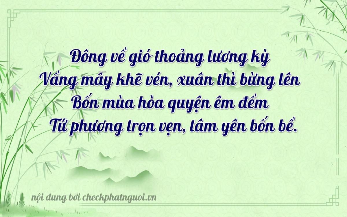Bài thơ ý nghĩa cho <b>biển số 67D1-90242</b> tại website checkphatnguoi.vn