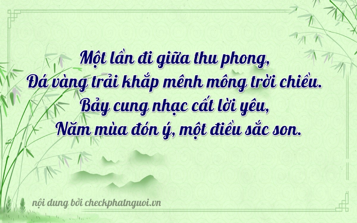 Bài thơ ý nghĩa cho <b>biển số 67D2-27227</b> tại website checkphatnguoi.vn