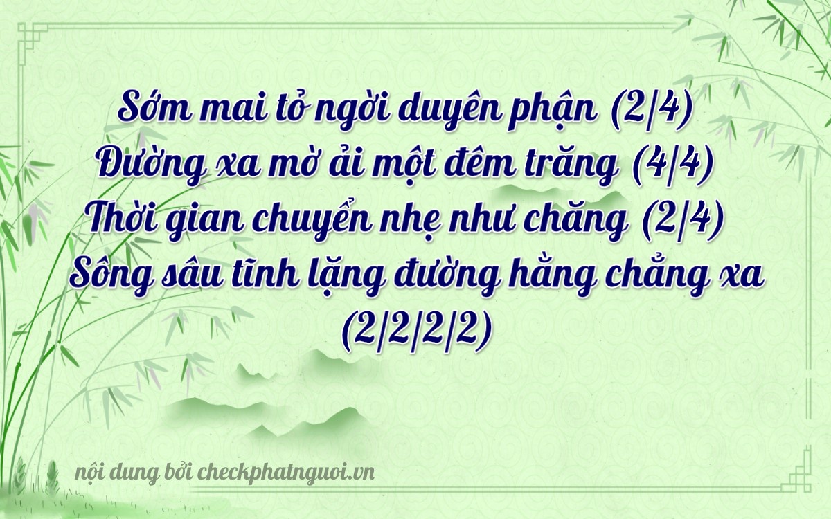 Bài thơ ý nghĩa cho <b>biển số 67D2-32461</b> tại website checkphatnguoi.vn