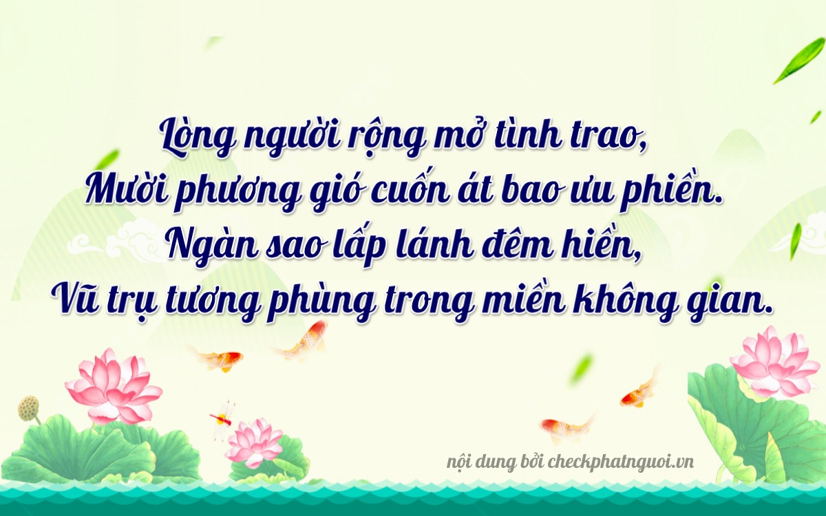 Bài thơ ý nghĩa cho <b>biển số 67E1-41410</b> tại website checkphatnguoi.vn