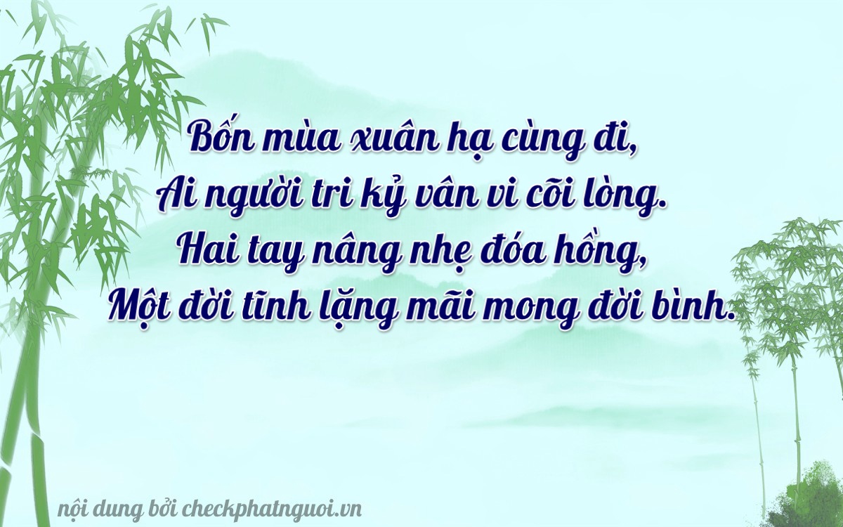 Bài thơ ý nghĩa cho <b>biển số 67F1-42200</b> tại website checkphatnguoi.vn