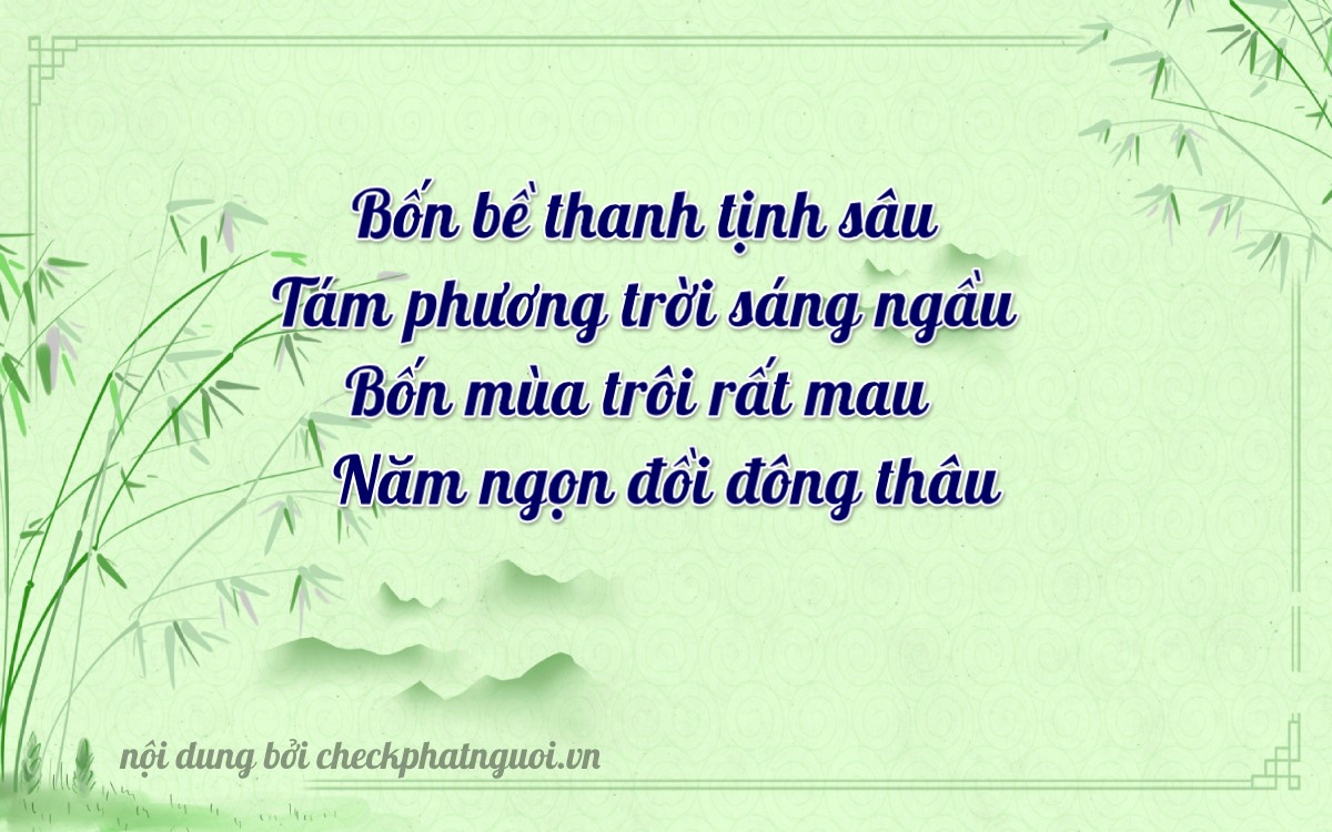 Bài thơ ý nghĩa cho <b>biển số 67F1-44845</b> tại website checkphatnguoi.vn