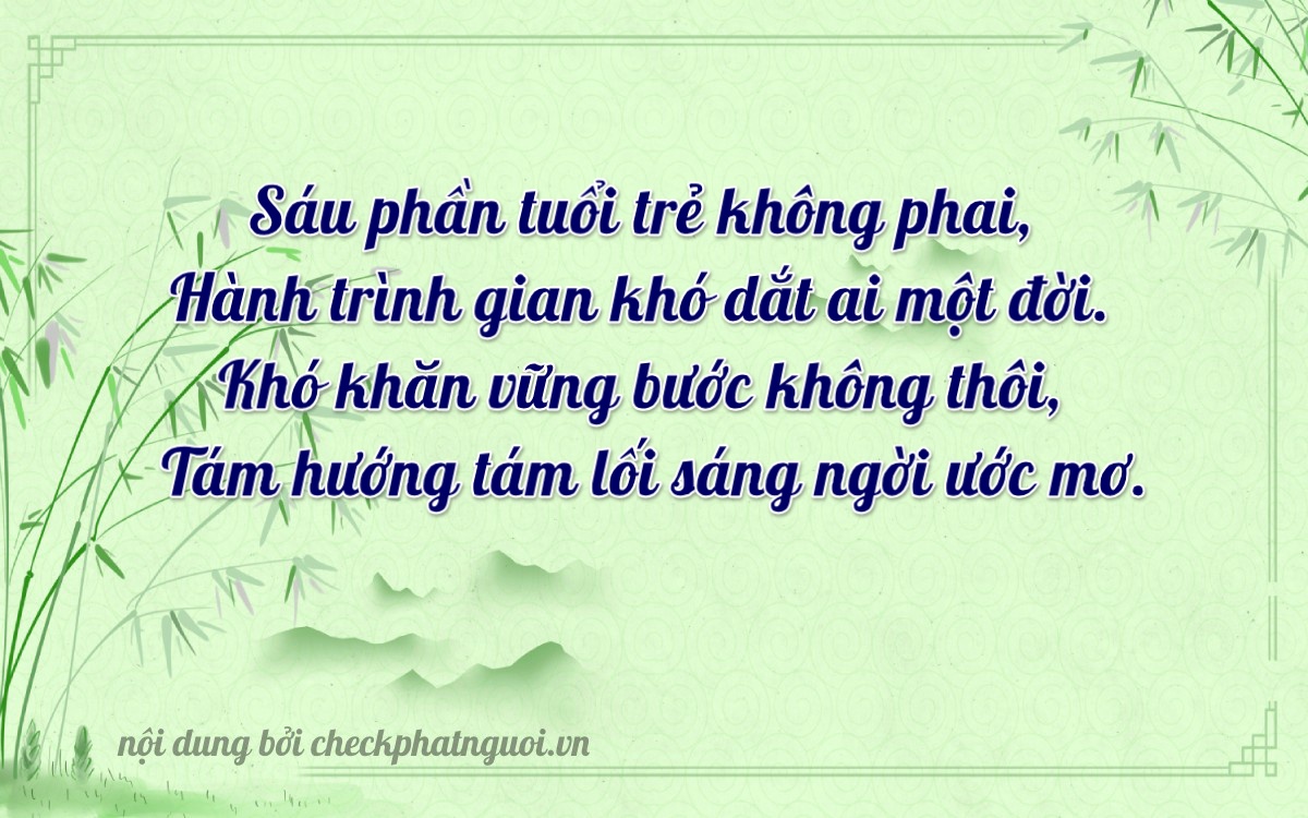 Bài thơ ý nghĩa cho <b>biển số 67F-60486</b> tại website checkphatnguoi.vn