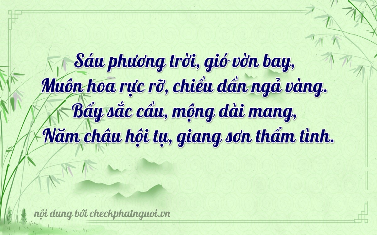 Bài thơ ý nghĩa cho <b>biển số 67F-65675</b> tại website checkphatnguoi.vn