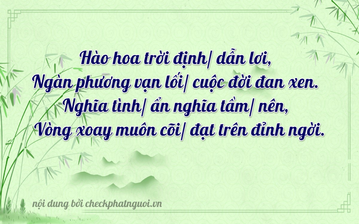 Bài thơ ý nghĩa cho <b>biển số 67G1-19032</b> tại website checkphatnguoi.vn