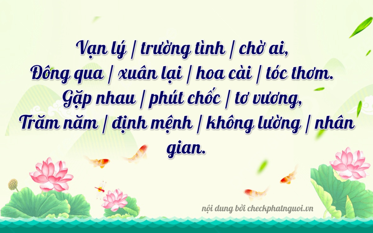 Bài thơ ý nghĩa cho <b>biển số 67H1-13197</b> tại website checkphatnguoi.vn