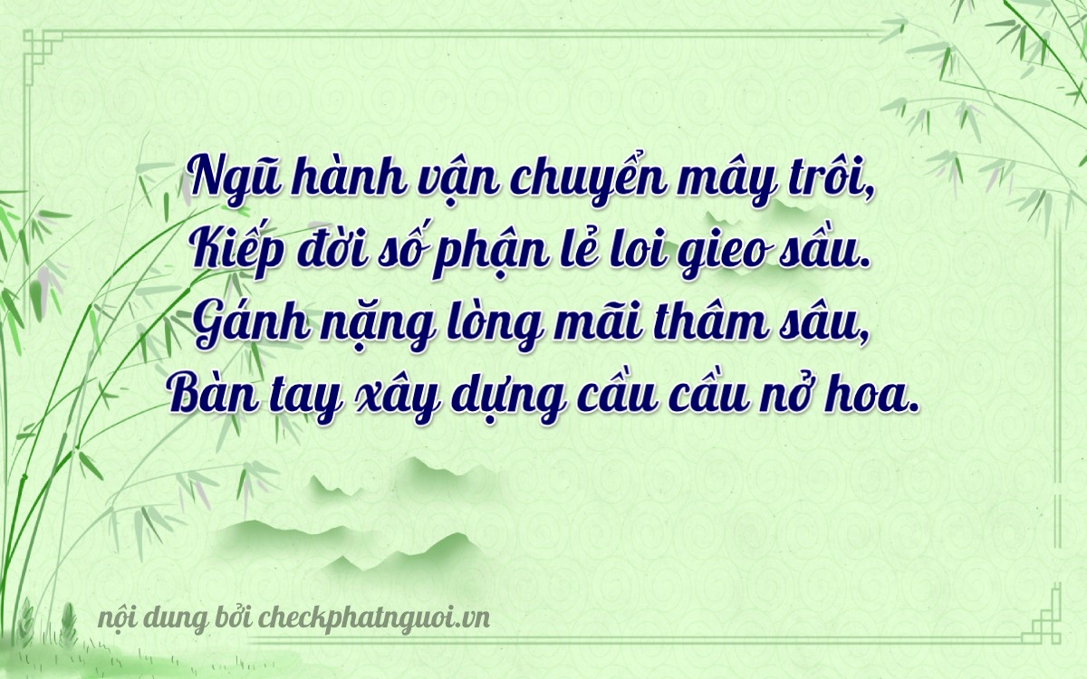 Bài thơ ý nghĩa cho <b>biển số 67H1-57631</b> tại website checkphatnguoi.vn