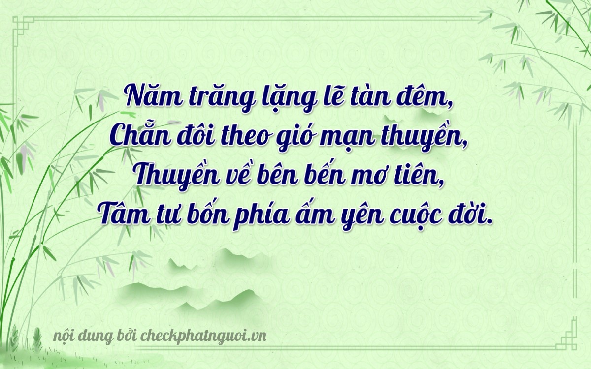 Bài thơ ý nghĩa cho <b>biển số 67H1-65214</b> tại website checkphatnguoi.vn