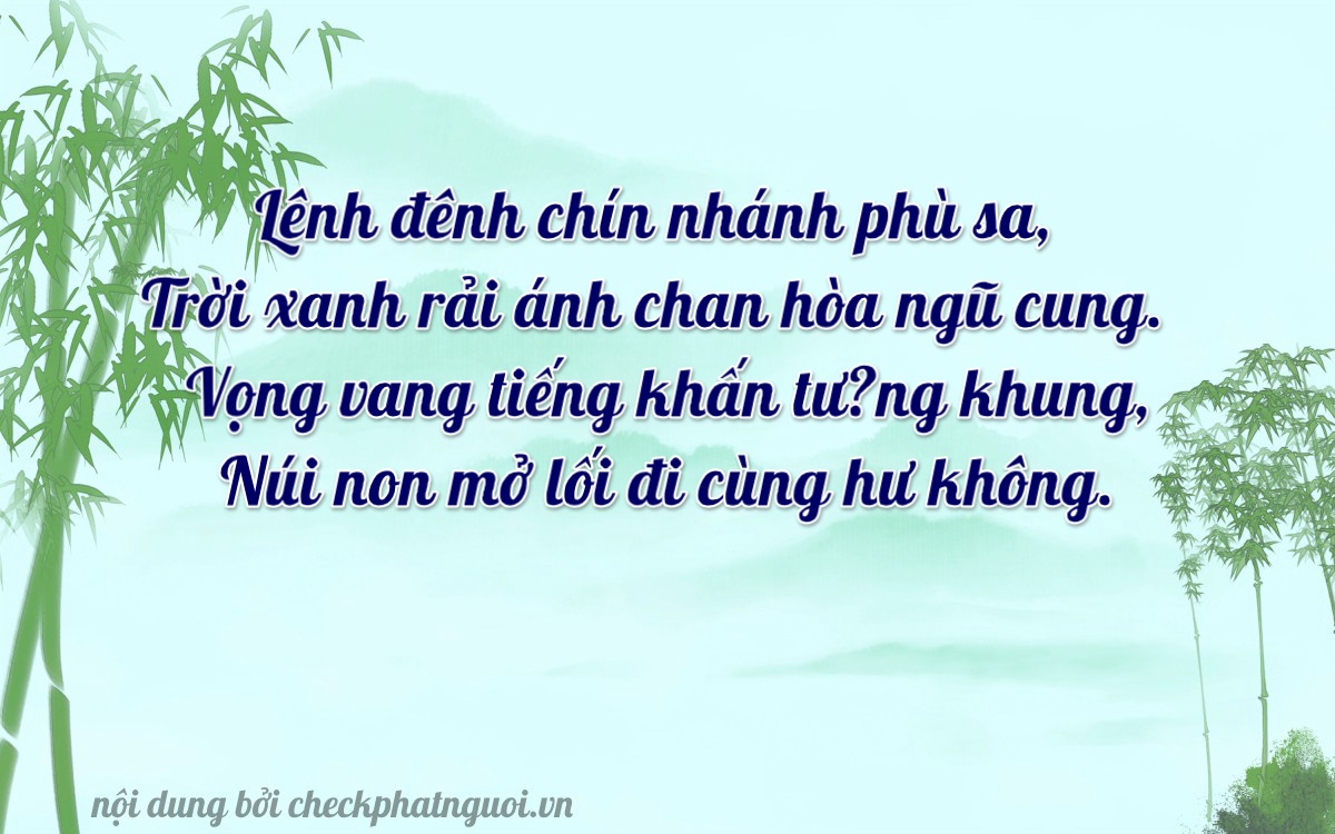 Bài thơ ý nghĩa cho <b>biển số 67H1-75985</b> tại website checkphatnguoi.vn