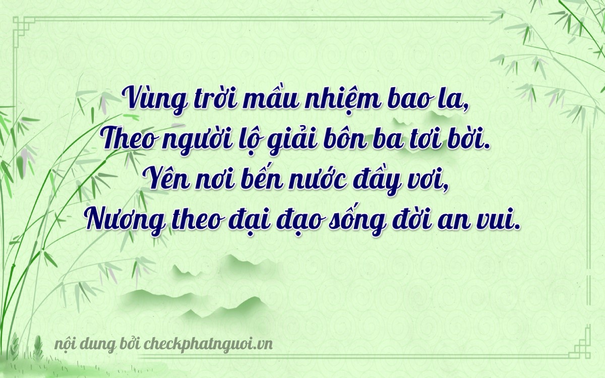 Bài thơ ý nghĩa cho <b>biển số 67H1-88159</b> tại website checkphatnguoi.vn