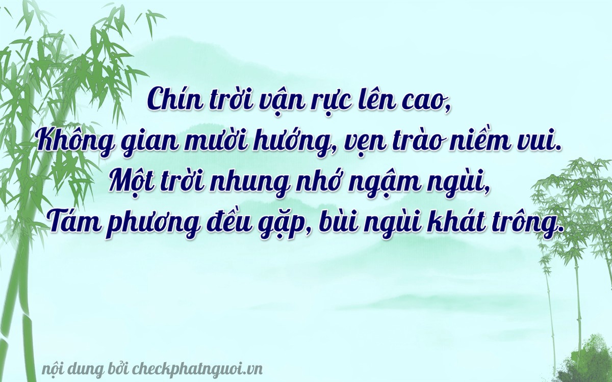 Bài thơ ý nghĩa cho <b>biển số 67K1-09018</b> tại website checkphatnguoi.vn