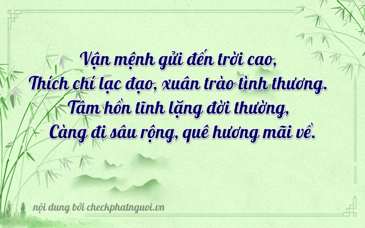 Bài thơ ý nghĩa cho <b>biển số 67K1-38787</b> tại website checkphatnguoi.vn
