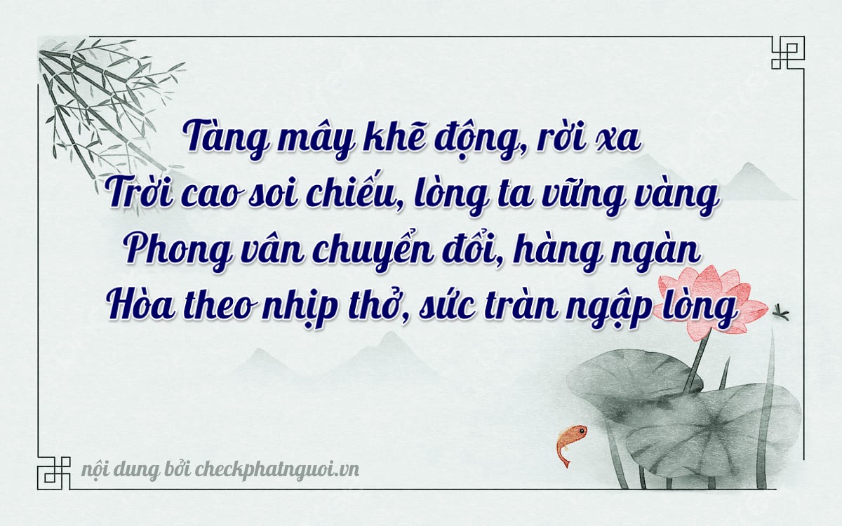 Bài thơ ý nghĩa cho <b>biển số 67K1-65595</b> tại website checkphatnguoi.vn