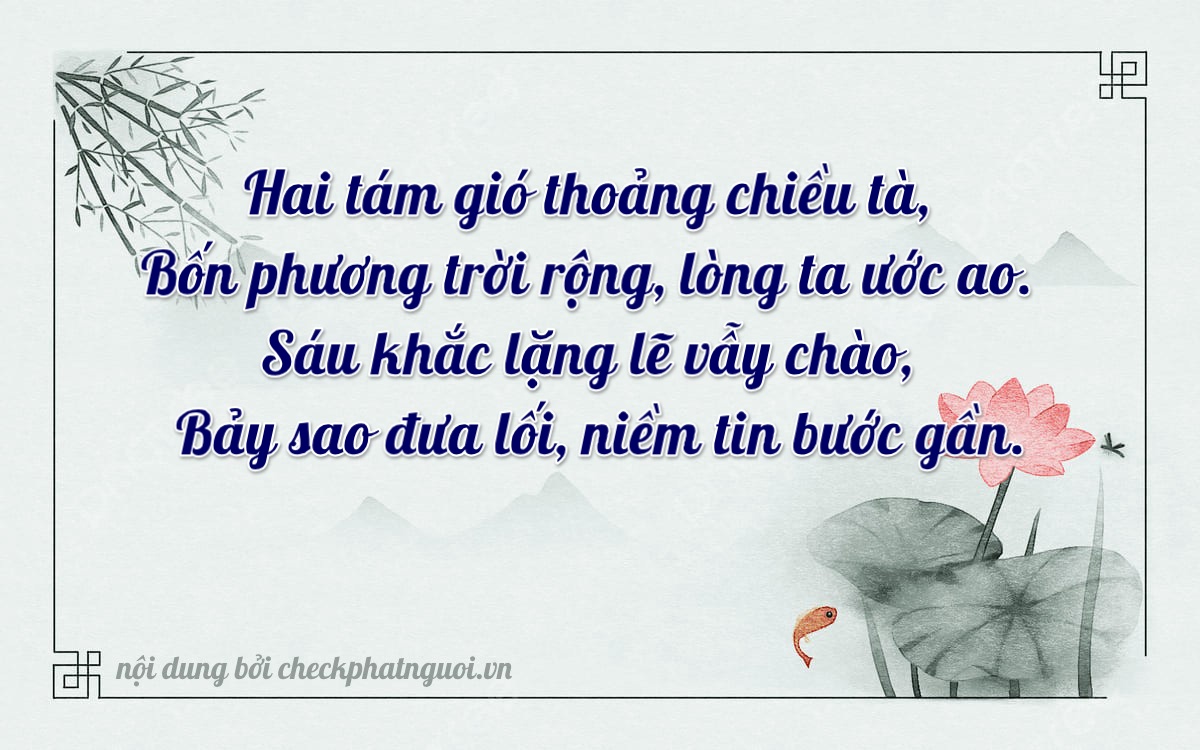 Bài thơ ý nghĩa cho <b>biển số 67L1-28467</b> tại website checkphatnguoi.vn