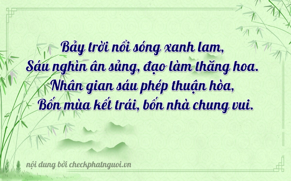 Bài thơ ý nghĩa cho <b>biển số 67L1-76644</b> tại website checkphatnguoi.vn