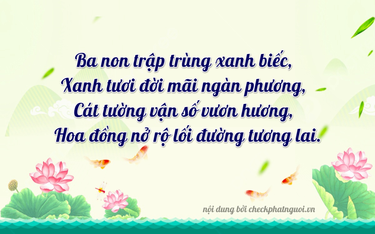 Bài thơ ý nghĩa cho <b>biển số 67L2-33977</b> tại website checkphatnguoi.vn