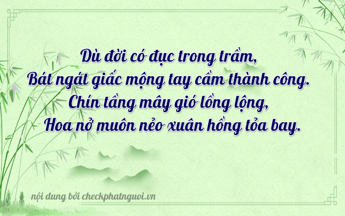 Bài thơ ý nghĩa cho <b>biển số 67L2-68909</b> tại website checkphatnguoi.vn