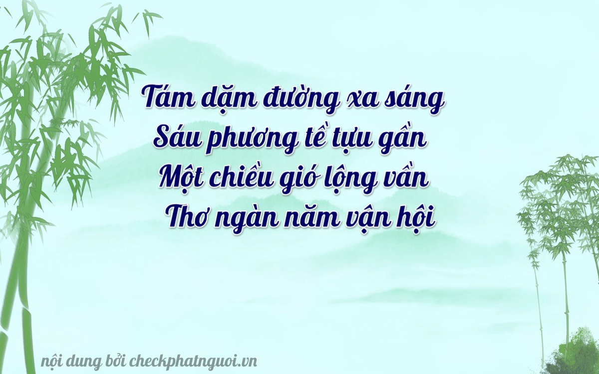 Bài thơ ý nghĩa cho <b>biển số 67L2-86181</b> tại website checkphatnguoi.vn