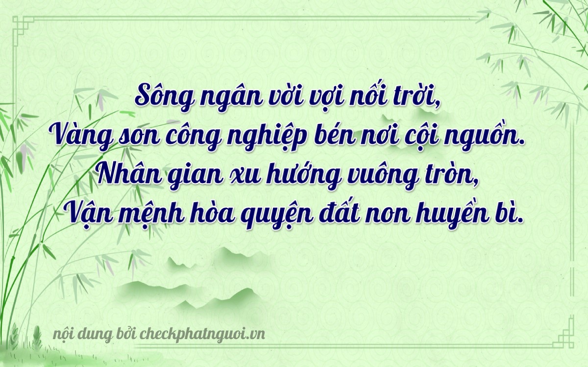 Bài thơ ý nghĩa cho <b>biển số 67M1-25468</b> tại website checkphatnguoi.vn